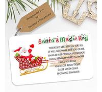 21x Christmas Stickers Labels 63.5x38mm (Santa's Magic Key - with Rhyme)