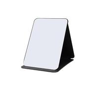 21x15cm Portable Folding Mirror - Super HD Compact PU Leather Travel Vanity for Makeup, Free Standing Black Tabletop