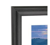 21x28 Picture Frame Black Solid Wood Poster Frame 17X24 with White Mat & Hanging Hardware Fits 21x28 or 17x24 photo frame (T24B2128W1724)