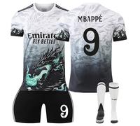(22#(120-130)) 24/25 Madrid Popular Dragon Pattern Soccer No.9 Mbappe Training Football Jerseys Kits