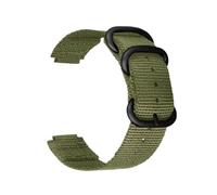 22-15mm Nylon Watch Strap fit For Garmin Forerunner 220 235 620 630 735 S5 S6 S20 Watch Band Replacement Wrist Bracelet with Tools(Green black buckle)