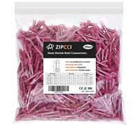 22-16 AWG Heat Shrink Butt Connectors - 500Pcs Red Crimp Waterproof Electrical Cable Wire Connector Speaker Automotive Marine Grade Wire Crimp Terminals Insulated Butt Splices