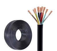 22/20/18 AWG Flexible Multi-Conductor Copper Wire, 12/14/18/20 Conductor PVC Jacket Control & Power Cable, 30 Ft Low Voltage For Electronics, Control Panels & DIY Projects(18C,18AWG)