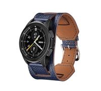22/20mm Leather Watchband Fit for Samsung/Huawei/Amazfit/Garmin(Dark blue,For other 22mm)