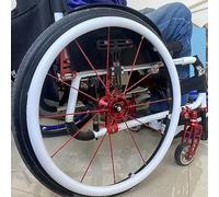 22/24 Inch Wheelchair Push Rim Covers, 1 Pair Silicone Hand Push Wheel Covers - Rear Wheel Grips Protective Cover to Improve Grip and Traction(White,22in)