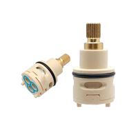 22/24mm Faucet Cartridge, 26/28mm Ceramic Disc Cartridges Replacement for Single Handle Kitchen Basin Shower Mixer Tap Parts, Ceramic Disc Valve