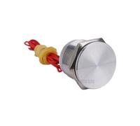 22/25/30MM IP68 Waterproof 2A Normally Open Momentary Latching Flat Head Stainless steel Metal Piezo Touch Switch IDGTTLDF(Aluminum Oxidation,30mm)