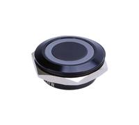 22/25/30MM Metal Black Momentary 6V 12V 24V 220V Ring LED Push Button Switch IDGTTLDF(25MM RB,100-240V(220V))