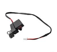 22-25mm Handlebars Abs Black Motorcycle Dual Usb Charger Having Digital Voltage Display Ip54 Water-resistant Rubber Cover Quick-disconnect for Cable(RED)