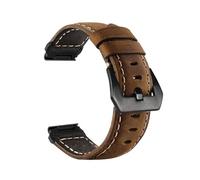 22/26mm Genuine Leather Quick disassembly Watchband fit for Garmin Fenix 8/7/7X/6/6X/Enduro 3/2/Epix Pro 51/47mm/Tactix 7 Pro(Brown Black,26mm)