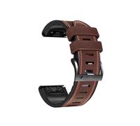22 26MM Leather+Silicone Watch Band Straps Fit For Garmin Fenix 7X 7 6X 6 Pro 5X 5 Epix Gen 2 watch Easyfit Wristbands Bracelet(Silicone Leather 1,26mm Enduro MK1 MK2i)