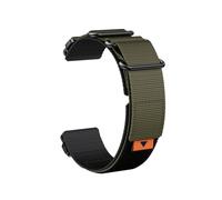 22 26mm Quick Release Nylon Ring Strap Fit For Garmin Fenix 7X/5X/5XPlus/6X/6XPro/5Plus 6Pro Interchangeable Strap(Black green,Instinct1 2)