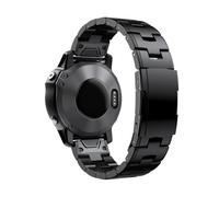 22/26mm Quick Release Titanium Metal Watch Band, Lightweight Solid Titanium Bracelet for Garmin Fenix 8/7X/7/6X Pro/5X Plus/Instinct/Epix Series(Black,22mm)