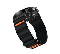 22 26mm QuickFit Nylon Sports Band For Garmin Fenix 8 47/51mm 7 7X 6 6X Pro 5X Plus Enduro 3 Breathable Bracelet Accessories(Black,26mm(Fenix 8 51mm))