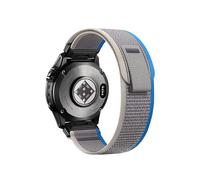 22 26mm QuickFit Nylon woven Band For Garmin Fenix 8 47/51mm 7 7X 6 6X Pro 5X Plus Enduro 3 Breathable sports strap Accessories(Gray blue,22mm(Fenix 8 47mm))