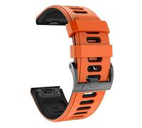 22/26mm Quickfit Smart Watch Strap For Garmin Fenix 7 7X 6 6X Pro 5X 5 Plus 3HR 935 945 Genuine Leather Band Silicone Wristband Correa (Color : Brown, Size : 26mm Width)