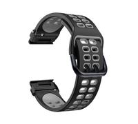 22/26mm Silicone Sport Quick disassembly Watchband fit for Garmin(Black Gray,For Fenix 6X 6XPro)