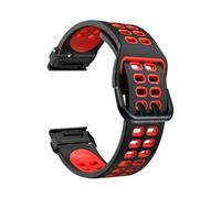 22/26mm Silicone Sport Quick disassembly Watchband fit for Garmin(Black Red,For Forerunner 955)