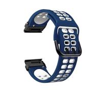 22/26mm Silicone Sport Quick disassembly Watchband fit for Garmin(Blue White,For Fenix 5X 5XPuls)