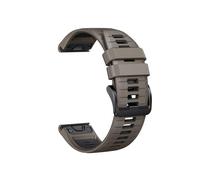 22 26MM Silicone Strap Fit For Garmin Fenix 7/7Pro/7X/6X/6 Pro/5X/5 Plus/Epix/Instinct Interchangeable Strap(Brown Dark Grey,22mm)