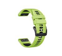 22 26MM Silicone Strap Fit For Garmin Fenix 7/7Pro/7X/6X/6 Pro/5X/5 Plus/Epix/Instinct Interchangeable Strap(Green Black,26mm)