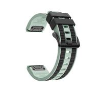 22 26mm Silicone Strap For Garmin Fenix 8 47 51mm 7 7X 6 6X Pro 5 5X Plus Tactix7 Enduro 3 2 Replace Bracelet Correa Accessories(Mint green black,26mm Fenix 8 51mm)