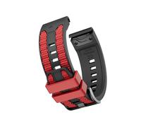 22 26mm Silicone Strap For Garmin Quatix 8/Fenix8/Tactix 47/51mm 7 7X 6 6X Pro Forerunner 970 965 Enduro 3 2 Replace Band Accessories(Black red,22mm 7/6/5)