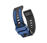 22 26mm Silicone Strap For Garmin Quatix 8/Fenix8/Tactix 47/51mm 7 7X 6 6X Pro Forerunner 970 965 Enduro 3 2 Replace Band Accessories(Black blue,22mm)