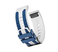 22 26mm Silicone Strap For Garmin Quatix 8/Fenix8/Tactix 47/51mm 7 7X 6 6X Pro Forerunner 970 965 Enduro 3 2 Replace Band(White blue,26mm)