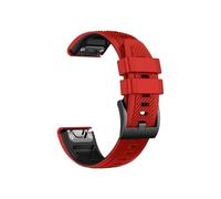 22、26mm Silicone Waterproof and dustproof Quick disassembly Watchband Fit for Garmin Most watches(Red Black,22mm)