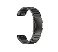 22 26mm Titanium Alloy Band For Garmin Fenix 8 7X 7 Pro 6X 5X 5Plus strap for Tactix 7/Descent MK2/Instinct 1/2 Bracelet(Black,22mm)