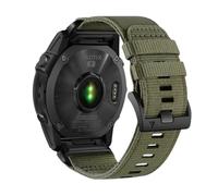 22/26mm Woven Nylon Sports Quick Release Watch Bands fit for Garmin Fenix 7X 6X 5X Enduro2 Tactix 7 Pro(Oliver green,26mm)