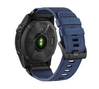 22/26mm Woven Nylon Sports Quick Release Watch Bands fit for Garmin Fenix 7X 6X 5X Enduro2 Tactix 7 Pro(Blue,26mm)