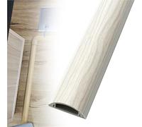 22 30 50 70 Mm Width Wood Grain Cord Hider Cover, Pvc Wire Guard Surface Raceway Cord Cover Channel, Wire Hider Floor For Office Computer Desk Cable Management(G,L x Outer Width 50cm x 22mm)