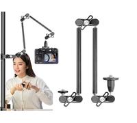 22.4in Magic Arm Camera Mount, 360° Rotation Continuity Camera Mount, Articulating Arm Two Section N 1/4inch 3/8inch 4.4lb Load Bearing Articulating Arm for Fill LightPhone