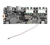 22.5 W Power Bank Board with Quick Charge Function, DIY Charger Motherboard for External Batteries, Multi-Protocol Support, Temperature Protection Circuit, LED Display Optional, Black (C)