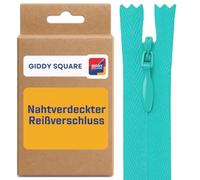 22" (56cm) Light Turquoise Invisible Zip - Concealed Nylon Closed-End