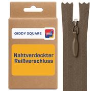 22" (56cm) Taupe Invisible Zip - Concealed Nylon Closed-End