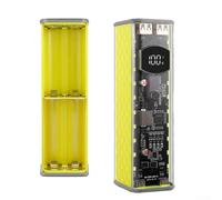22.5W 45W Power Bank Case for 8x Batteries with Built-in Voltage Regulation Circuit Multi-Protection Safety Features and Protocol Support (ywllow 45W)