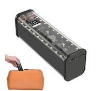 22.5W Mobile Charging Case - No-Welding DIY Power Bank Box, Transparent PD Fast Charging Battery Sleeve, USB Ports & LED Display, Top Performance Tech Gear, Stealth Black Ultra-Lightweight Shell