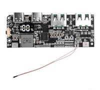 22.5W Power Bank Board with Quick Charge Function, DIY Charger Motherboard for External Batteries, Multi-Protocol Support, Temperature Protection Circuit, LED Display Optional, Black (A)