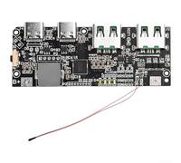 22.5W Power Bank Board with Quick Charge Function, DIY Charger Motherboard for External Batteries, Multi-Protocol Support, Temperature Protection Circuit, LED Display Optional, Black (D)