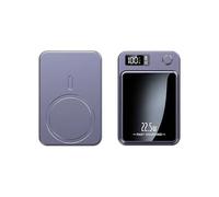 22.5w Ultra Fast Power Bank Portable and Compact Digital Display 10000m Magnetic Wireless Charging Mobile Power Bank(10000milliampere/Purple)