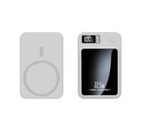 22.5w Ultra Fast Power Bank Portable and Compact Digital Display 10000m Magnetic Wireless Charging Mobile Power Bank(10000milliampere/white)
