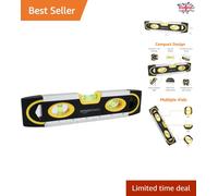 22.8 cm Magnetic Torpedo Level - Precision Measuring with 3 Easy-to-Read Vials
