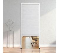 22-80" White Accordion Pull Down Door, Honeycomb Interior Invisible Vertical Folding Door, Customizable Size, No-Drilling Partition Sliding Gate(22x80in(56x203cm))
