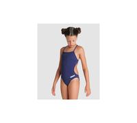 (22) Arena Girls Team Swimsuit Challenge Solid Junior Sports Swimwear Navy/White