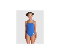 (22) Arena Girls Team Swimsuit Challenge Solid UV Protection Junior Swimwear Royal