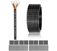22 AWG 6 x 0.3 mm² 6 Core Cable 30 Metres, 22 AWG 6 Core Wire Made of Tinned Copper, PVC 22AWG 6 Core for DC 5V/12V/24V, LED Lighting, Extension Cable, Car etc., CE Certification