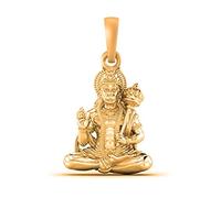 22 CT Gold Plated Silver (92.5% purity) God Hanuma (Big Size) Pendant for Men Sliver -Clevio978-1